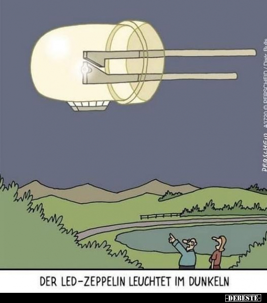 Der Led-Zeppelin leuchtet im Dunkeln... - Lustige Bilder | DEBESTE.de