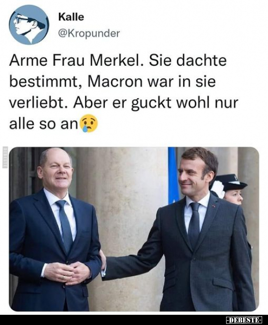 Arme Frau Merkel. Sie dachte bestimmt, Macron war in sie.. - Lustige Bilder | DEBESTE.de