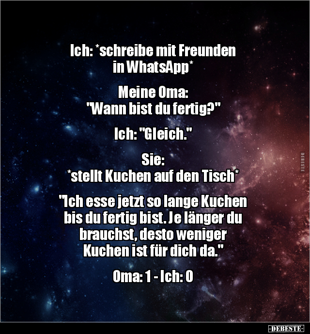Ich: *schreibe mit Freunden in WhatsApp*... - Lustige Bilder | DEBESTE.de