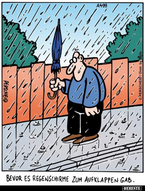 Bevor es Regenschirme zum Aufklappen gab... - Lustige Bilder | DEBESTE.de