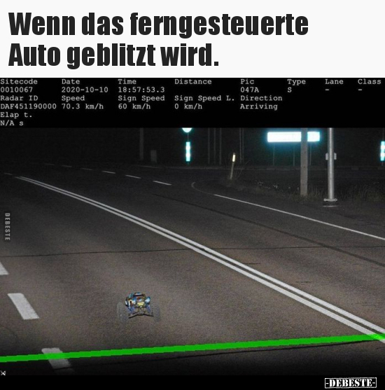 Wenn das ferngesteuerte Auto geblitzt wird... - Lustige Bilder | DEBESTE.de