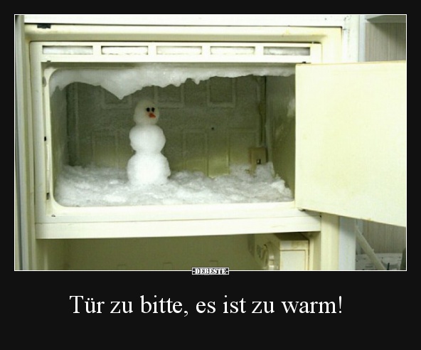 Tür zu bitte, es ist zu warm! - Lustige Bilder | DEBESTE.de