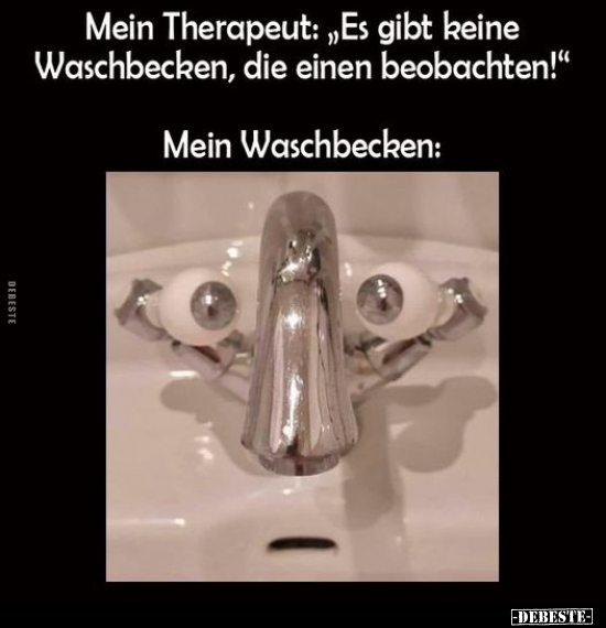 Mein Therapeut: "Es gibt keine Waschbecken, die einen.." - Lustige Bilder | DEBESTE.de