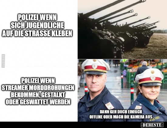 Polizei, wenn sich Jugendliche auf die Strasse.. - Lustige Bilder | DEBESTE.de