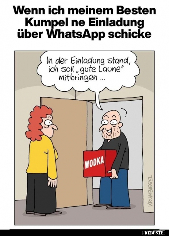 Wenn ich meinem Besten Kumpel ne Einladung über WhatsApp.. - Lustige Bilder | DEBESTE.de