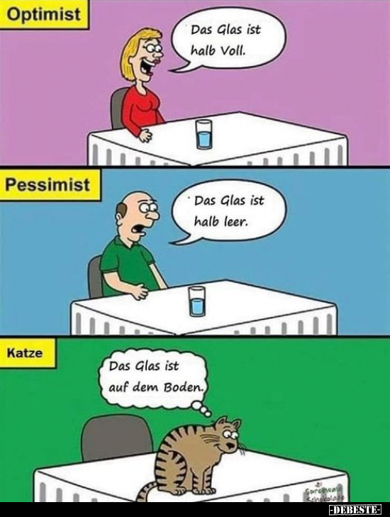 Optimist: Das Glas ist halb voll.. - Lustige Bilder | DEBESTE.de