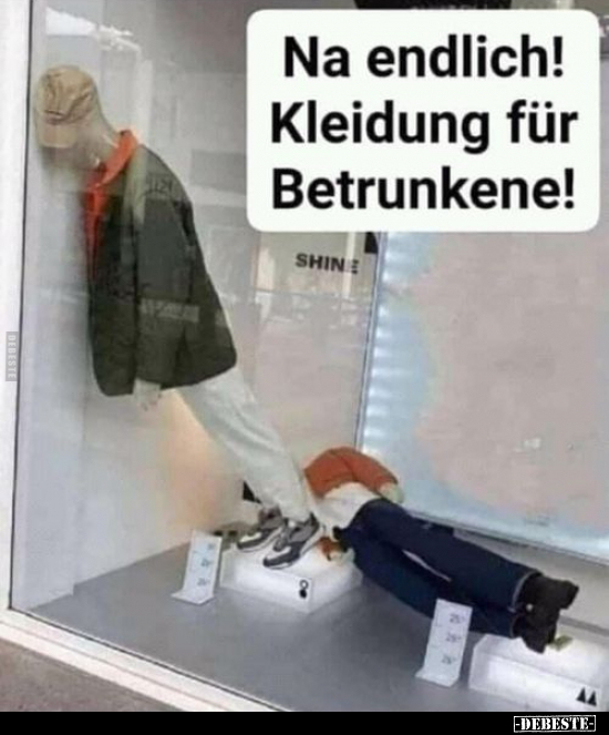 Na endlich! Kleidung für Betrunkene!.. - Lustige Bilder | DEBESTE.de
