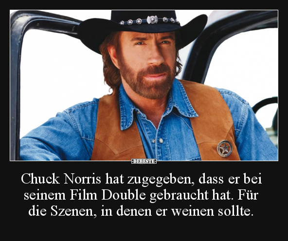 Chuck Norris hat zugegeben, dass er bei seinem Film Double.. - Lustige Bilder | DEBESTE.de
