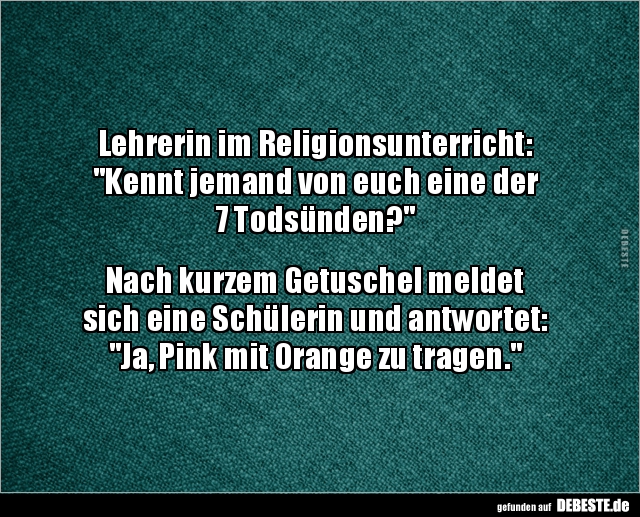Lehrerin im Religionsunterricht: "Kennt jemand von euch.." - Lustige Bilder | DEBESTE.de