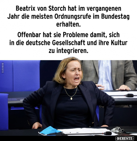 Beatrix von Storch hat im vergangenen Jahr die meisten.. - Lustige Bilder | DEBESTE.de