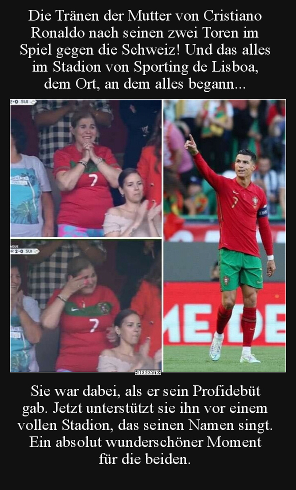 Die Tränen der Mutter von Cristiano Ronaldo nach seinen.. - Lustige Bilder | DEBESTE.de