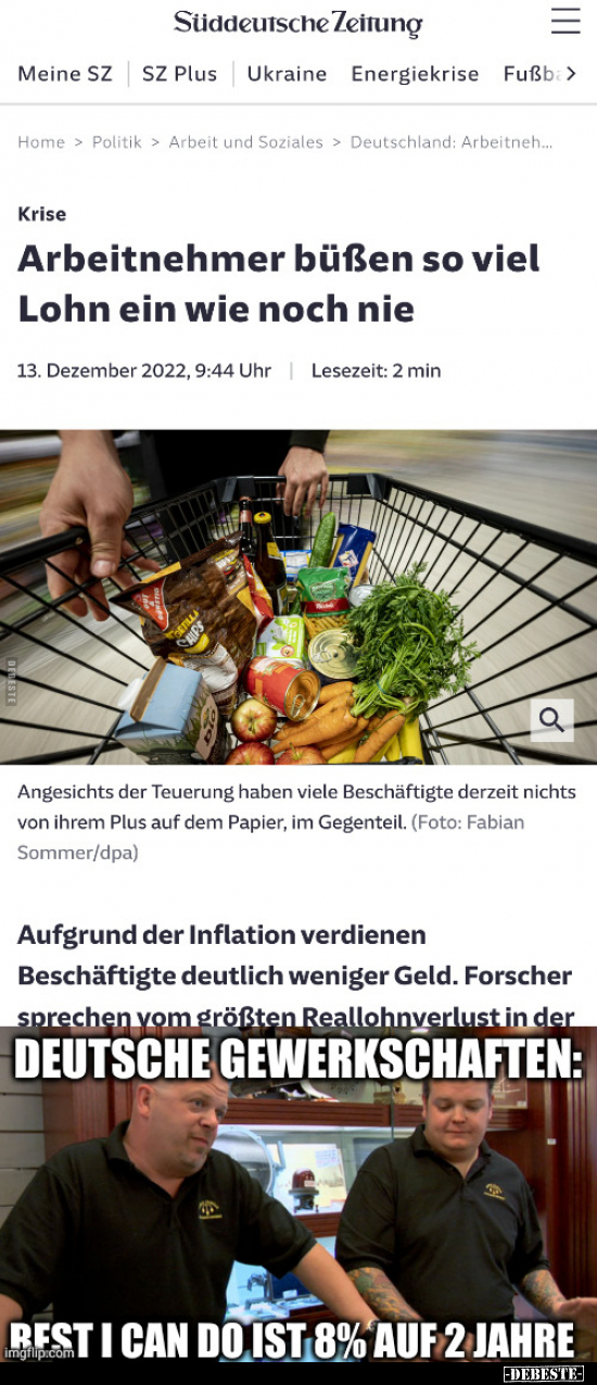 Arbeitnehmer büßen so viel Lohn ein wie noch nie.. - Lustige Bilder | DEBESTE.de