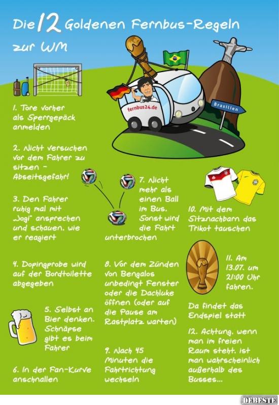Die 12 Goldenen Fernbus-Regeln zur WM - Lustige Bilder | DEBESTE.de