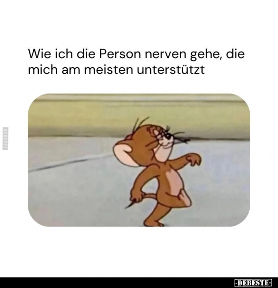 Wie ich die Person nerven gehe, die mich am meisten.. - Lustige Bilder | DEBESTE.de