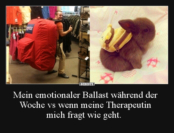 Mein emotionaler Ballast während der Woche vs wenn meine.. - Lustige Bilder | DEBESTE.de
