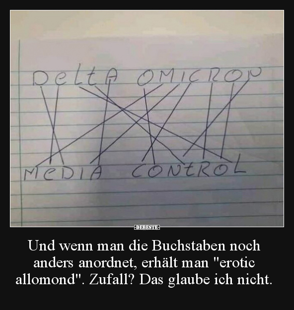Und wenn man die Buchstaben noch anders anordnet, erhält.. - Lustige Bilder | DEBESTE.de