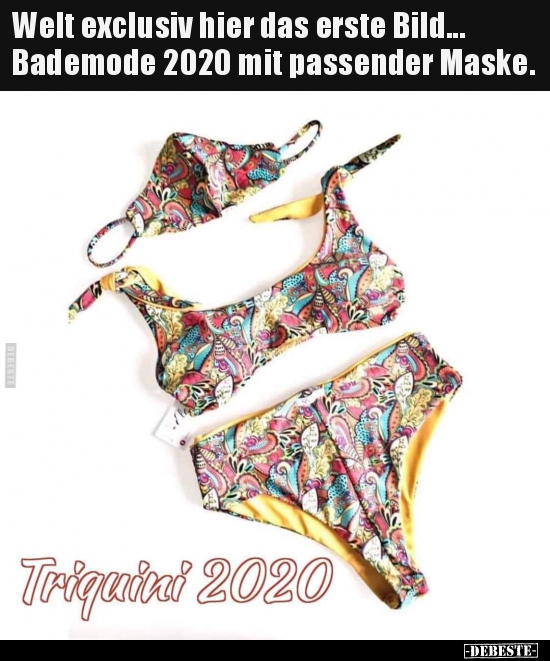 Welt exclusiv hier das erste Bild... Bademode 2020 mit.. - Lustige Bilder | DEBESTE.de
