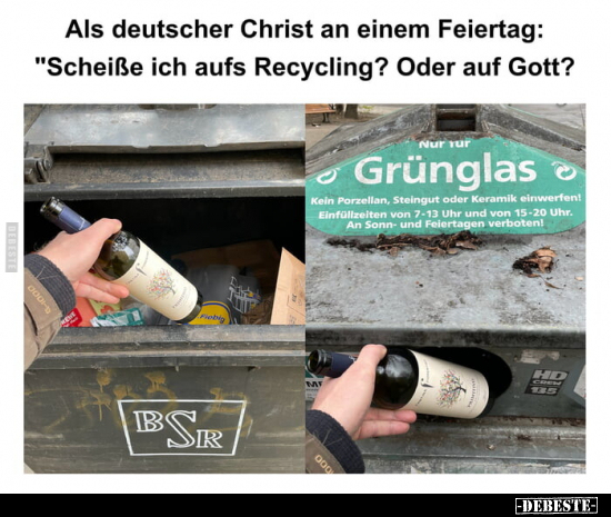 Als deutscher Christ an einem Feiertag: "Schei*ße ich aufs.." - Lustige Bilder | DEBESTE.de