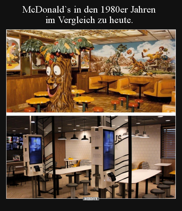 McDonald`s in den 1980er Jahren im Vergleich zu heute... - Lustige Bilder | DEBESTE.de