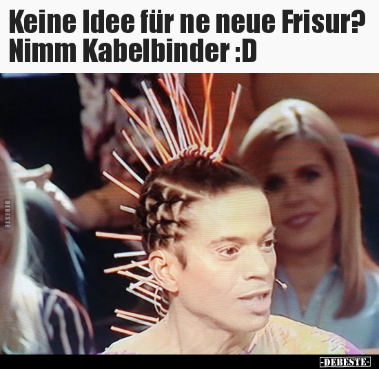 Keine Idee für ne neue Frisur? Nimm Kabelbinder :D - Lustige Bilder | DEBESTE.de