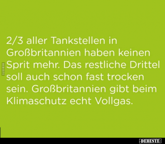 2/3 aller Tankstellen in Großbritannien haben keinen Sprit.. - Lustige Bilder | DEBESTE.de