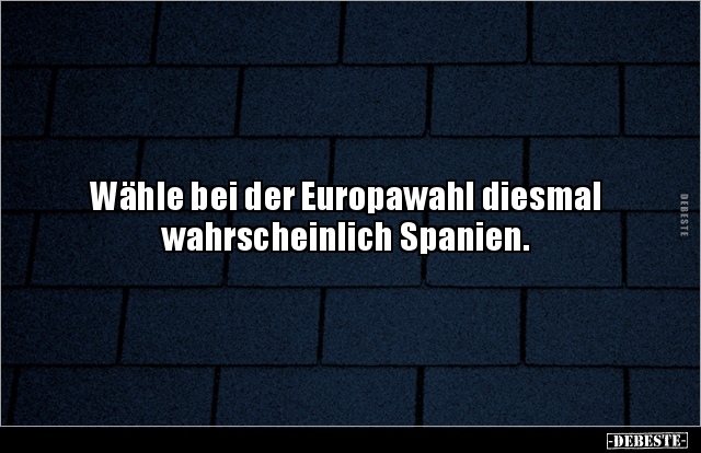 Wähle bei der Europawahl diesmal wahrscheinlich.. - Lustige Bilder | DEBESTE.de