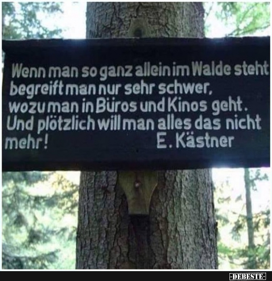 Wenn man so ganz allein im Walde steht.. - Lustige Bilder | DEBESTE.de