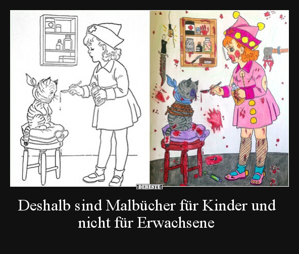 Deshalb sind Malbücher für Kinder und nicht für Erwachsene.. - Lustige Bilder | DEBESTE.de