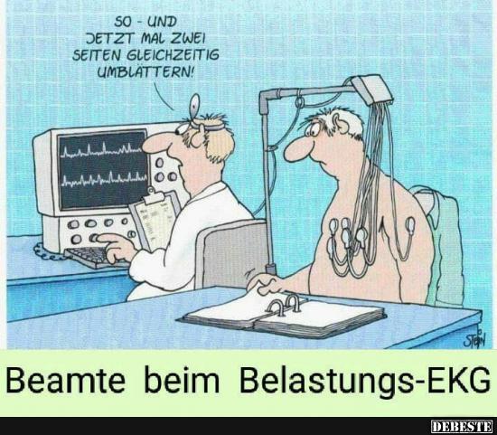Beamte beim Belastungs-EKG.. - Lustige Bilder | DEBESTE.de