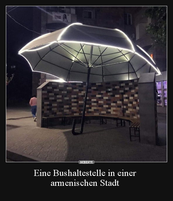 Eine Bushaltestelle in einer armenischen Stadt.. - Lustige Bilder | DEBESTE.de