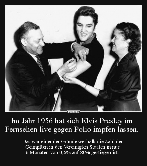 Im Jahr 1956 hat sich Elvis Presley im Fernsehen live.. - Lustige Bilder | DEBESTE.de