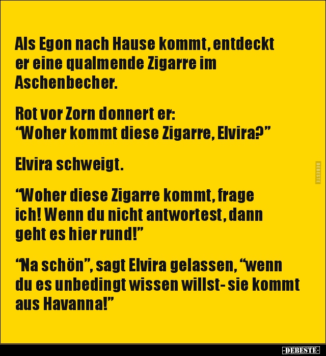 Als Egon nach Hause kommt, entdeckt er eine qualmende.. - Lustige Bilder | DEBESTE.de