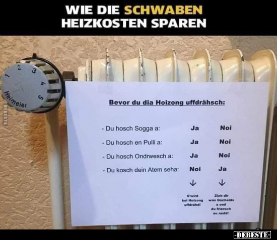 Wie die Schwaben Heizkosten sparen... - Lustige Bilder | DEBESTE.de