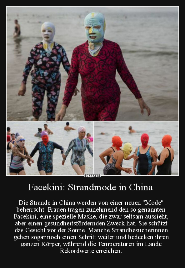 Facekini: Strandmode in China.. - Lustige Bilder | DEBESTE.de