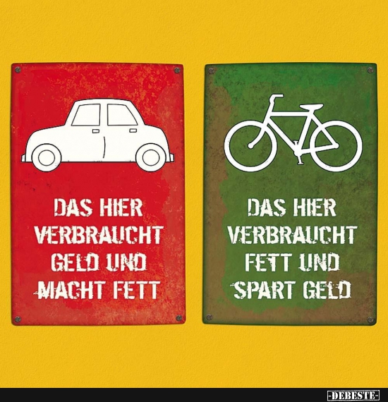 Auto vs. Fahrrad - Lustige Bilder | DEBESTE.de