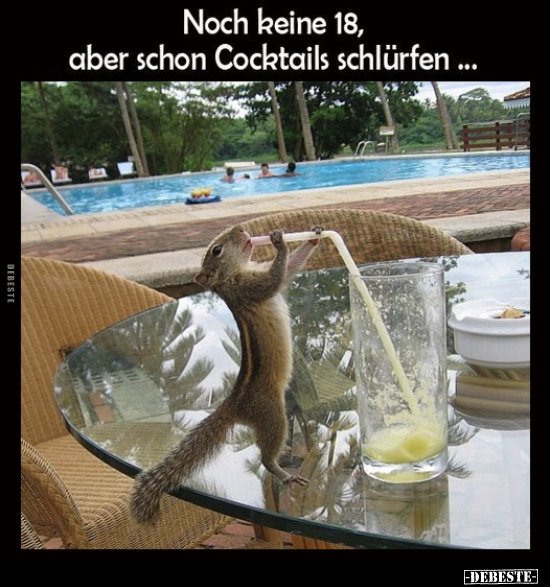 Noch keine 18, aber schon Cocktails schlürfen... - Lustige Bilder | DEBESTE.de