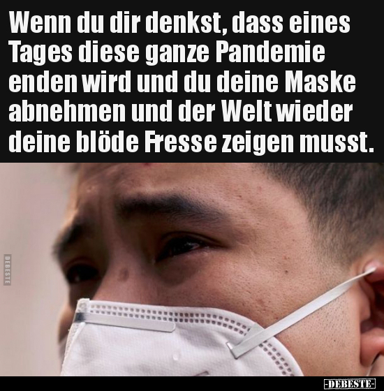 Wenn du dir denkst, dass eines Tages diese ganze Pandemie.. - Lustige Bilder | DEBESTE.de