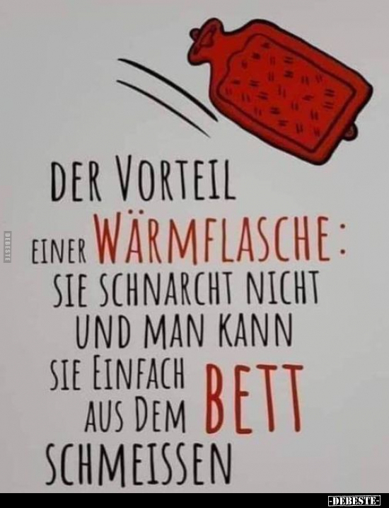 Der Vorteil einer Wärmflasche.. - Lustige Bilder | DEBESTE.de