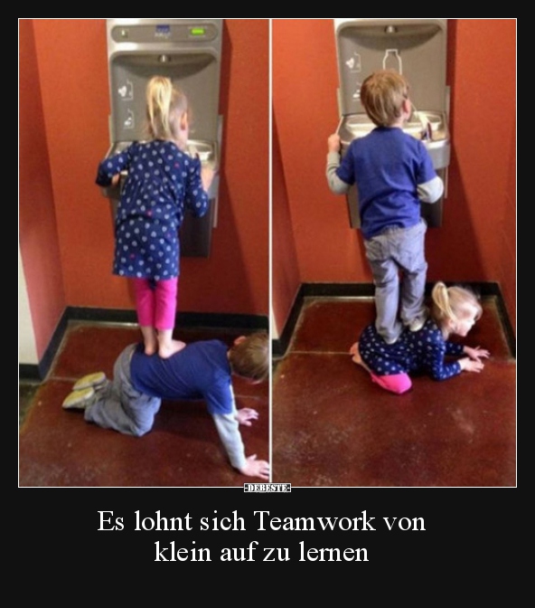 Es lohnt sich Teamwork von klein auf zu lernen.. - Lustige Bilder | DEBESTE.de