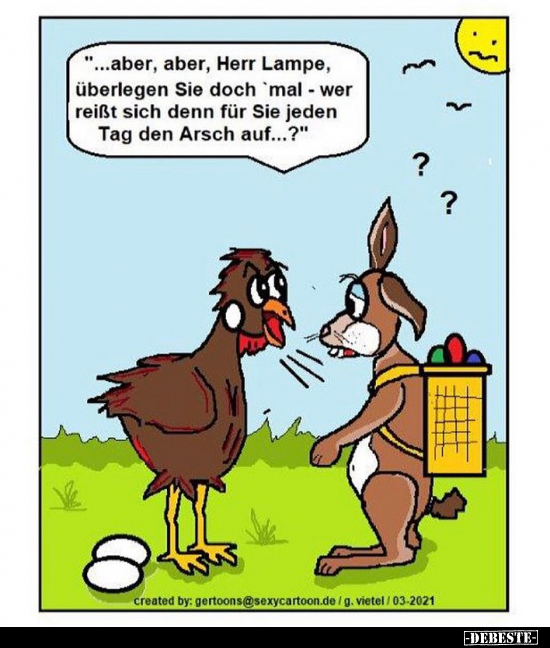 "..aber, aber, Herr Lampe, überlegen Sie doch mal.." - Lustige Bilder | DEBESTE.de