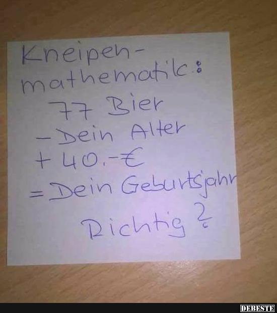 Kneipen-mathematik.. - Lustige Bilder | DEBESTE.de