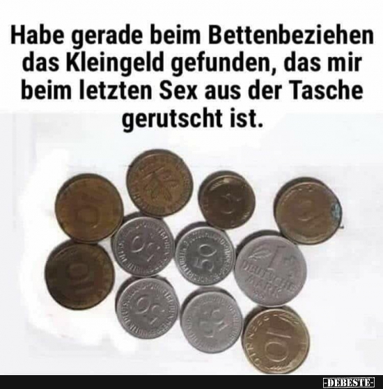 Habe gerade beim Bettenbeziehen das Kleingeld gefunden.. - Lustige Bilder | DEBESTE.de