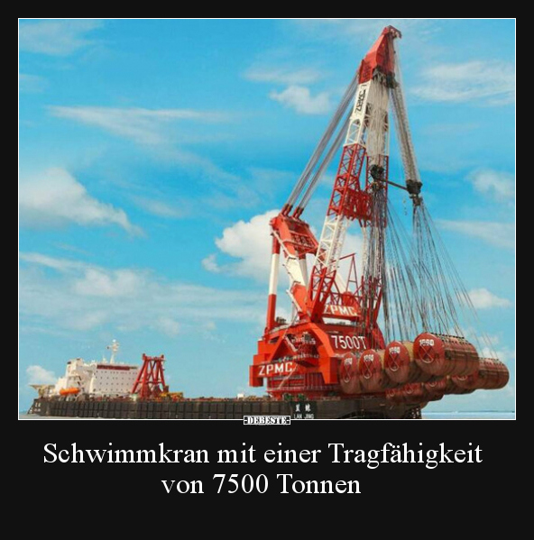 Schwimmkran mit einer Tragfähigkeit von 7500 Tonnen.. - Lustige Bilder | DEBESTE.de