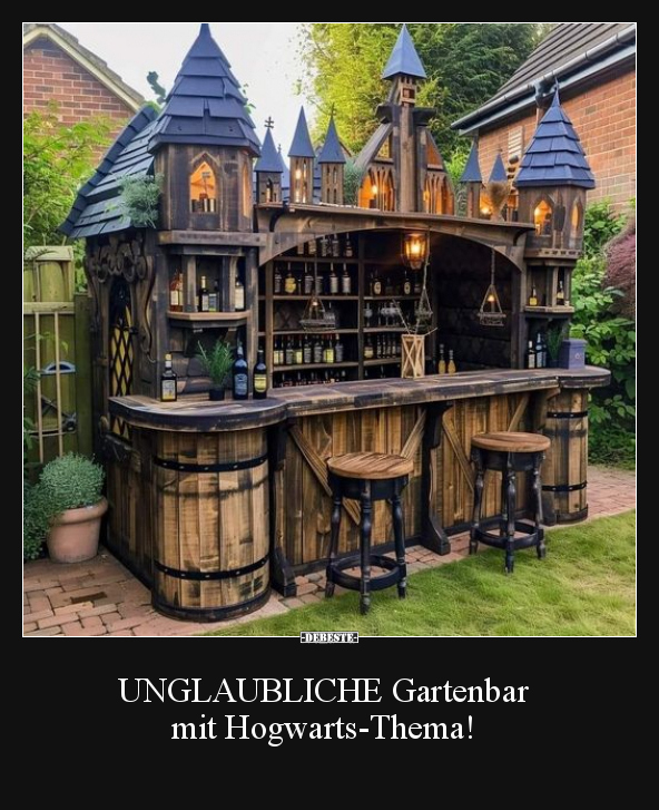 UNGLAUBLICHE Gartenbar mit Hogwarts-Thema!.. - Lustige Bilder | DEBESTE.de