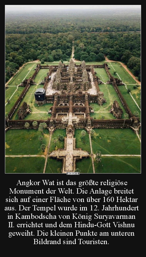 Angkor Wat ist das größte religiöse Monument der Welt... - Lustige Bilder | DEBESTE.de
