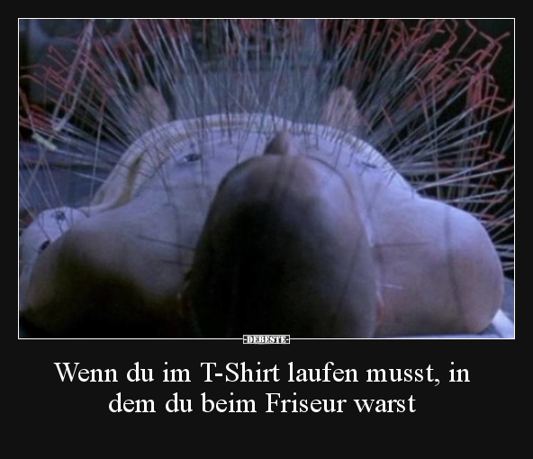 Wenn du im T-Shirt laufen musst, in dem du beim Friseur.. - Lustige Bilder | DEBESTE.de
