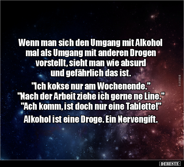 Wenn man sich den Umgang mit Alkohol mal als Umgang.. - Lustige Bilder | DEBESTE.de