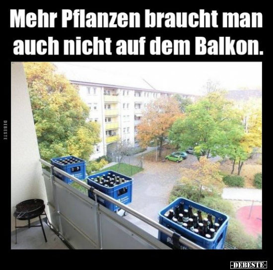 Mehr Pflanzen braucht man auch nicht auf dem Balkon.. - Lustige Bilder | DEBESTE.de