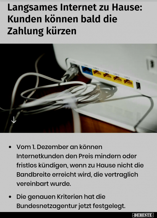 Langsames Internet zu Hause: Kunden können bald die.. - Lustige Bilder | DEBESTE.de