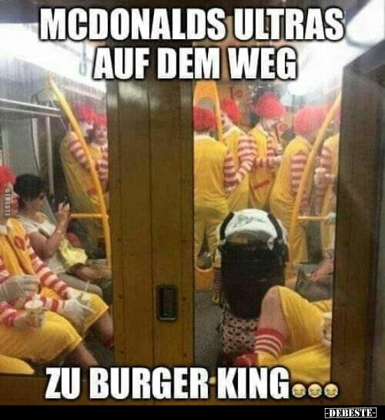 McDonalds Ultras auf dem Weg zu Burger King... - Lustige Bilder | DEBESTE.de
